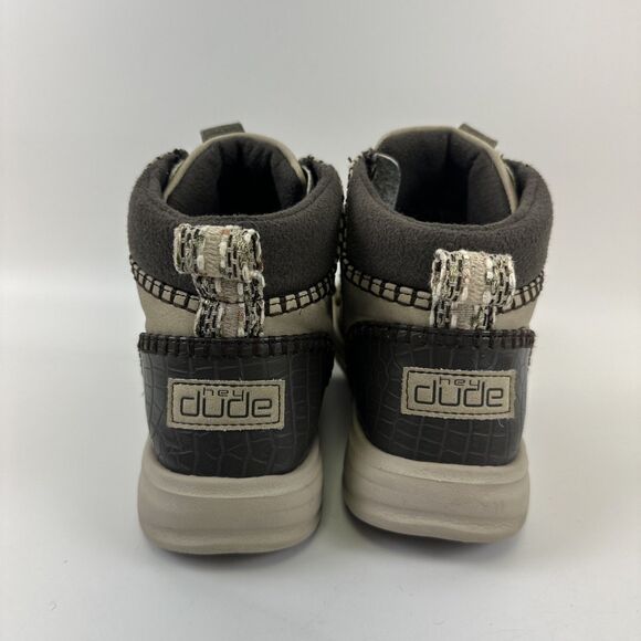 Hey Dude Eloise Ankle Boot Pull On Lace Up Recycled Leather Oak Moc Toe Womens 9 - Picture 5 of 12